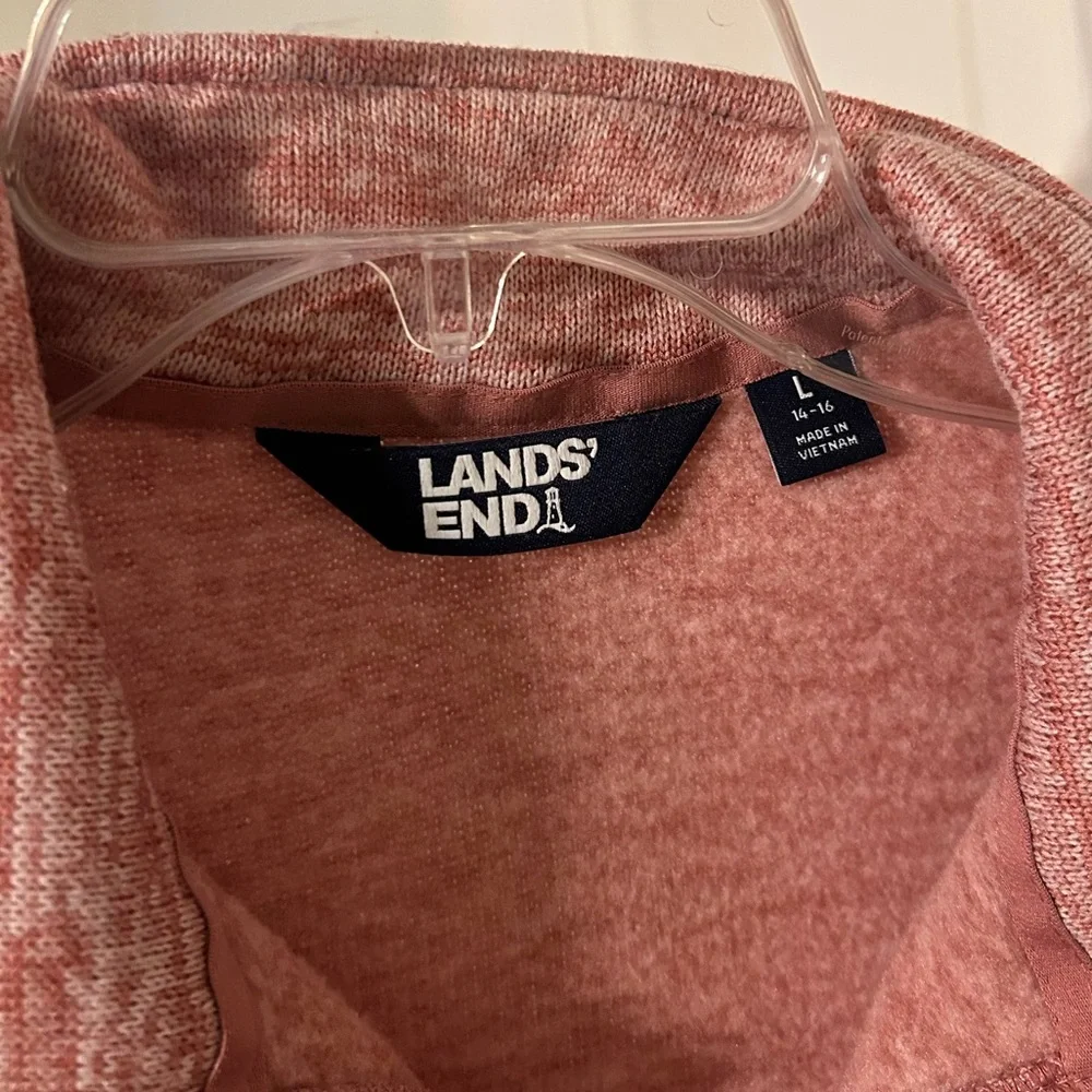 Lands' End Heathered Pink Vest - Picture 3 of 3